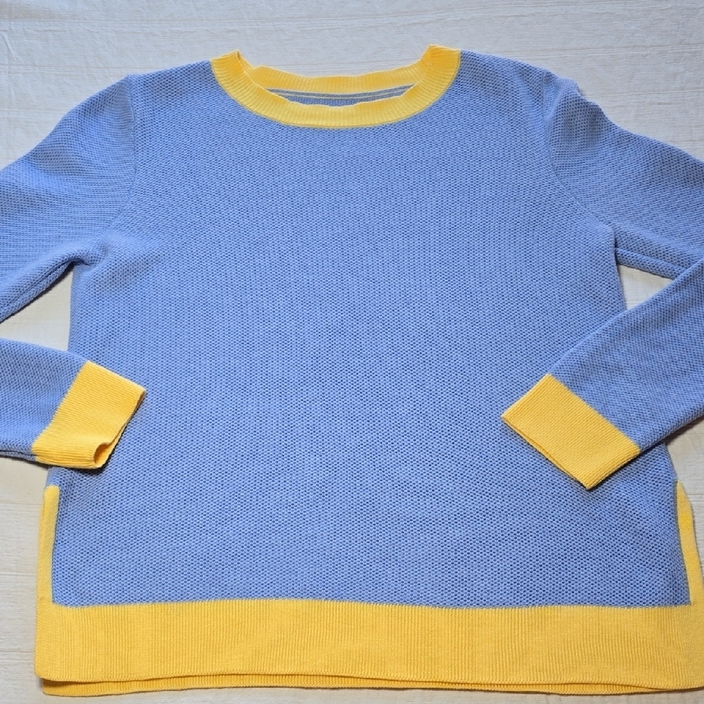 Burgess The" Bea "Seed Stitch Sweater | Blueberry Sunbeam - Size M - Picture 4 of 14
